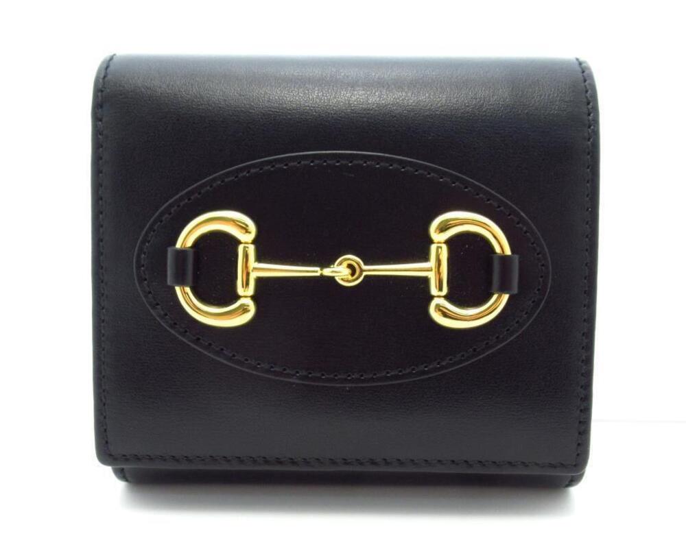 Gucci wallet Horsebit black calfskin